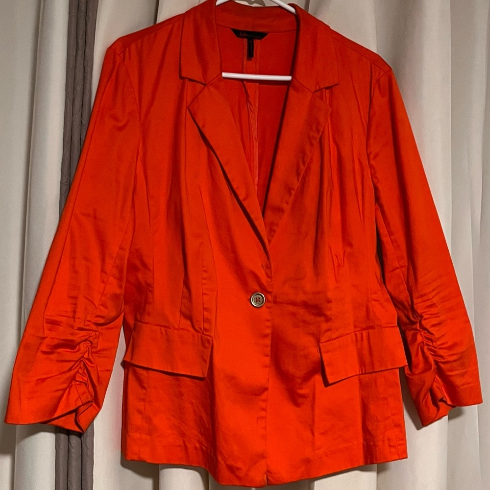 Sofia By Sofia Vergara Vibrant Orange Blazer - image 1